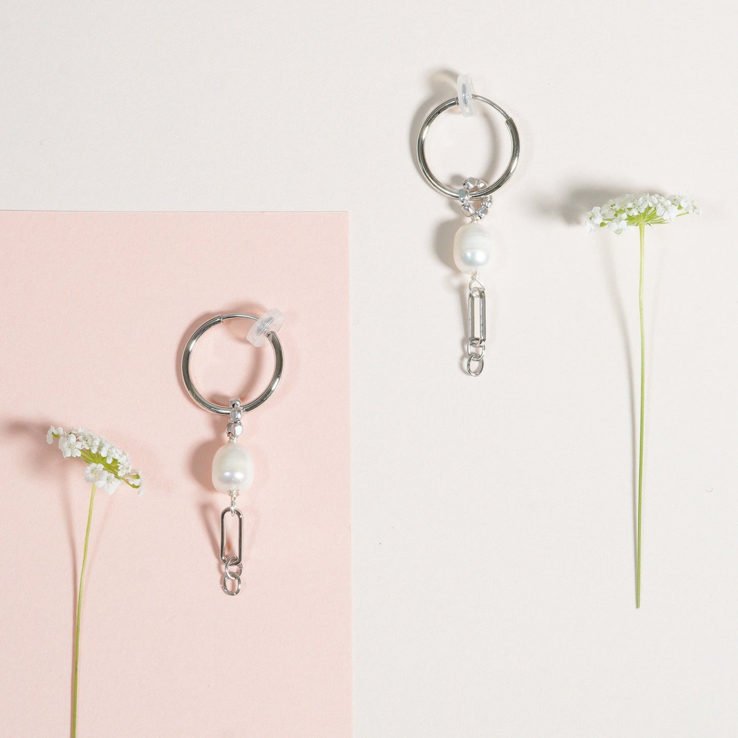 CANDY PEARL 2WAY HOOP EARRING