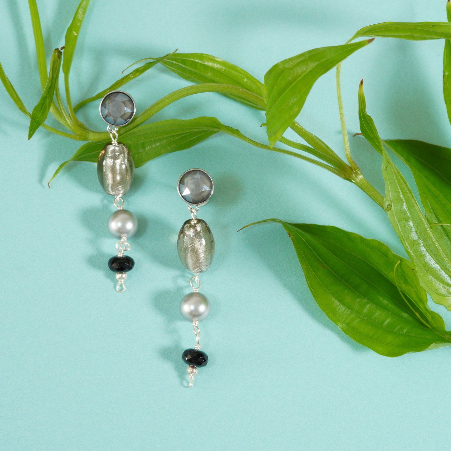 NOSTALGIA SILVER GLASS PIERCE