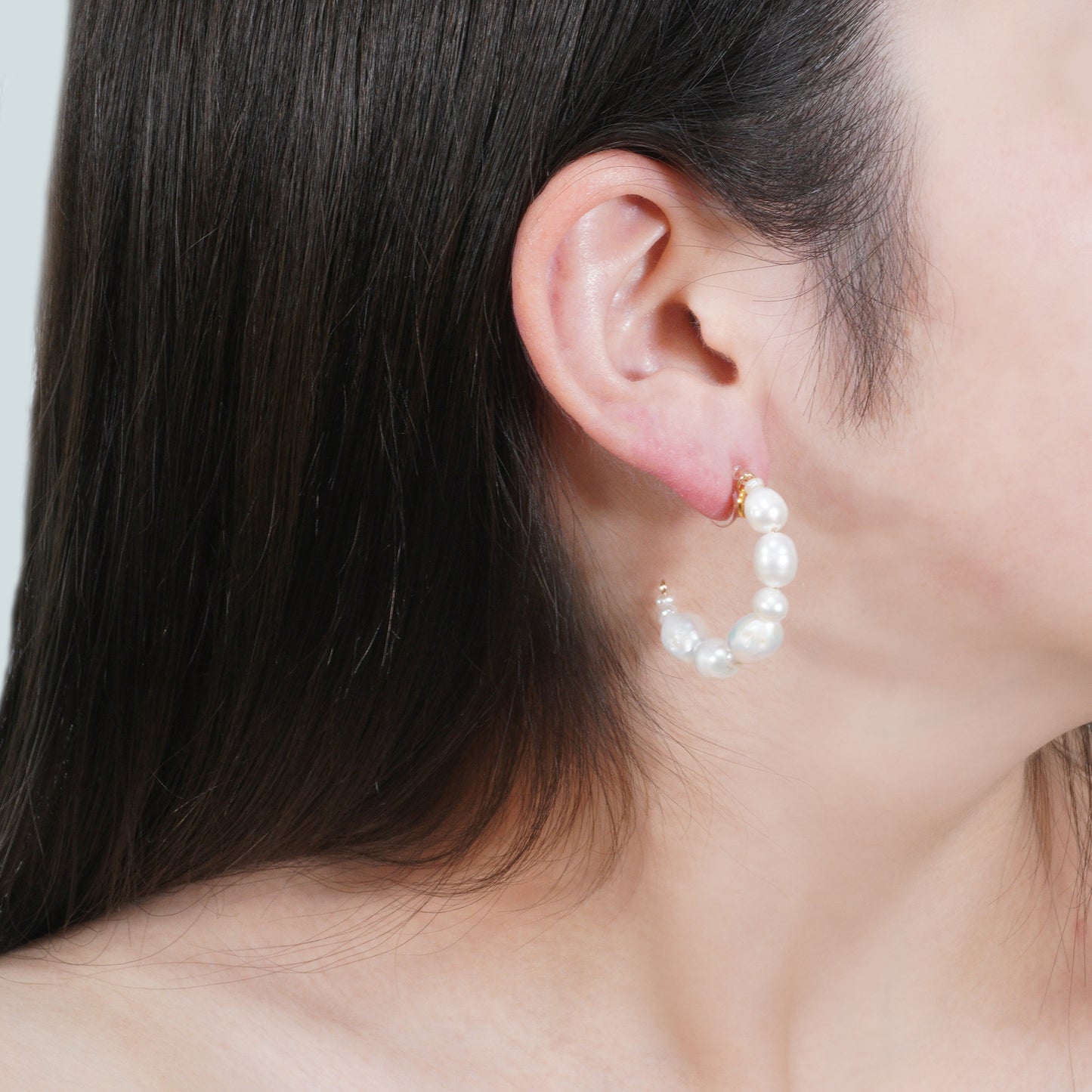 CANDY PEARL HOOP EARRING_S