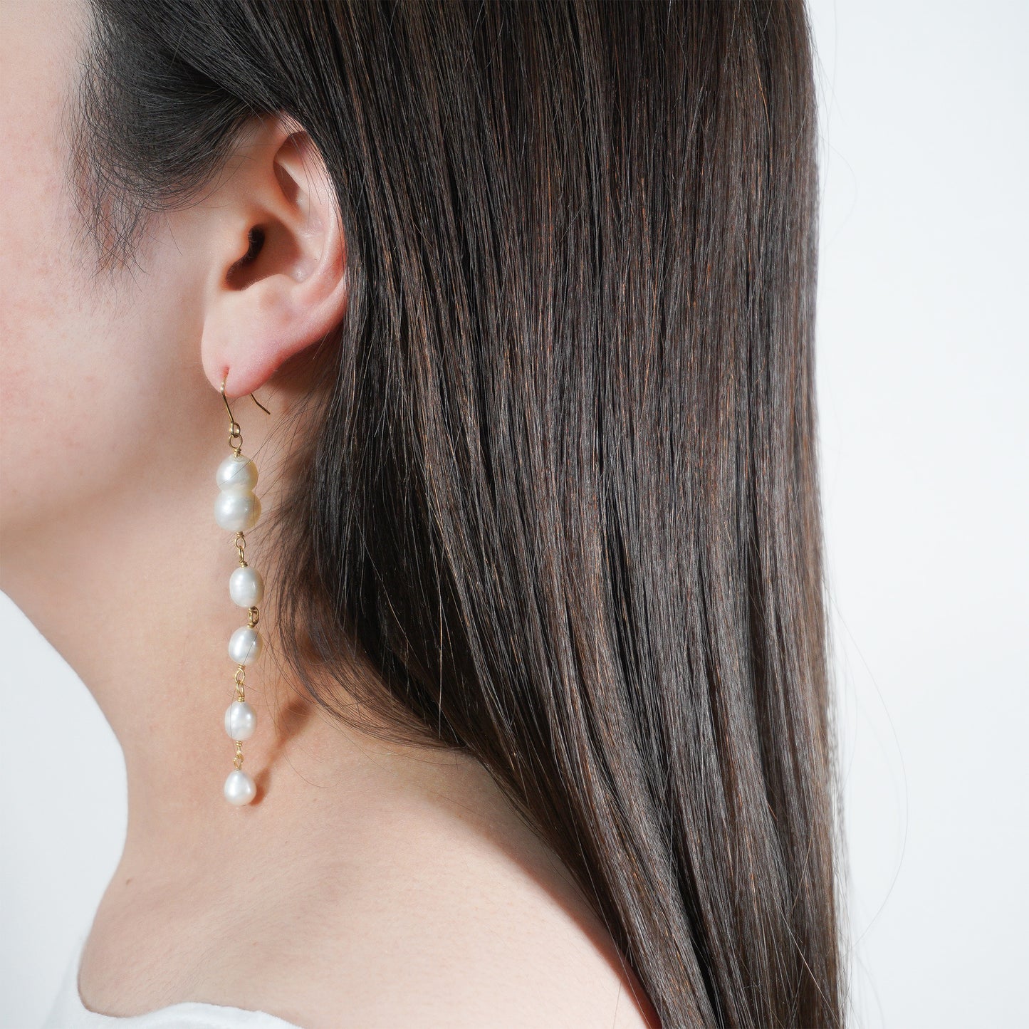 LIBERTY TWIN PEARL PIERCE/EARRING