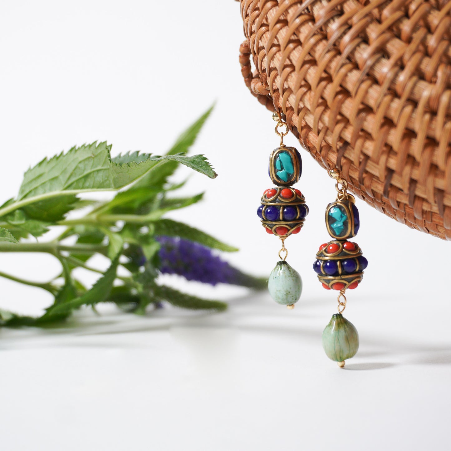 BANGKOK WORLD BEADS SHORT PIERCE/EARRING