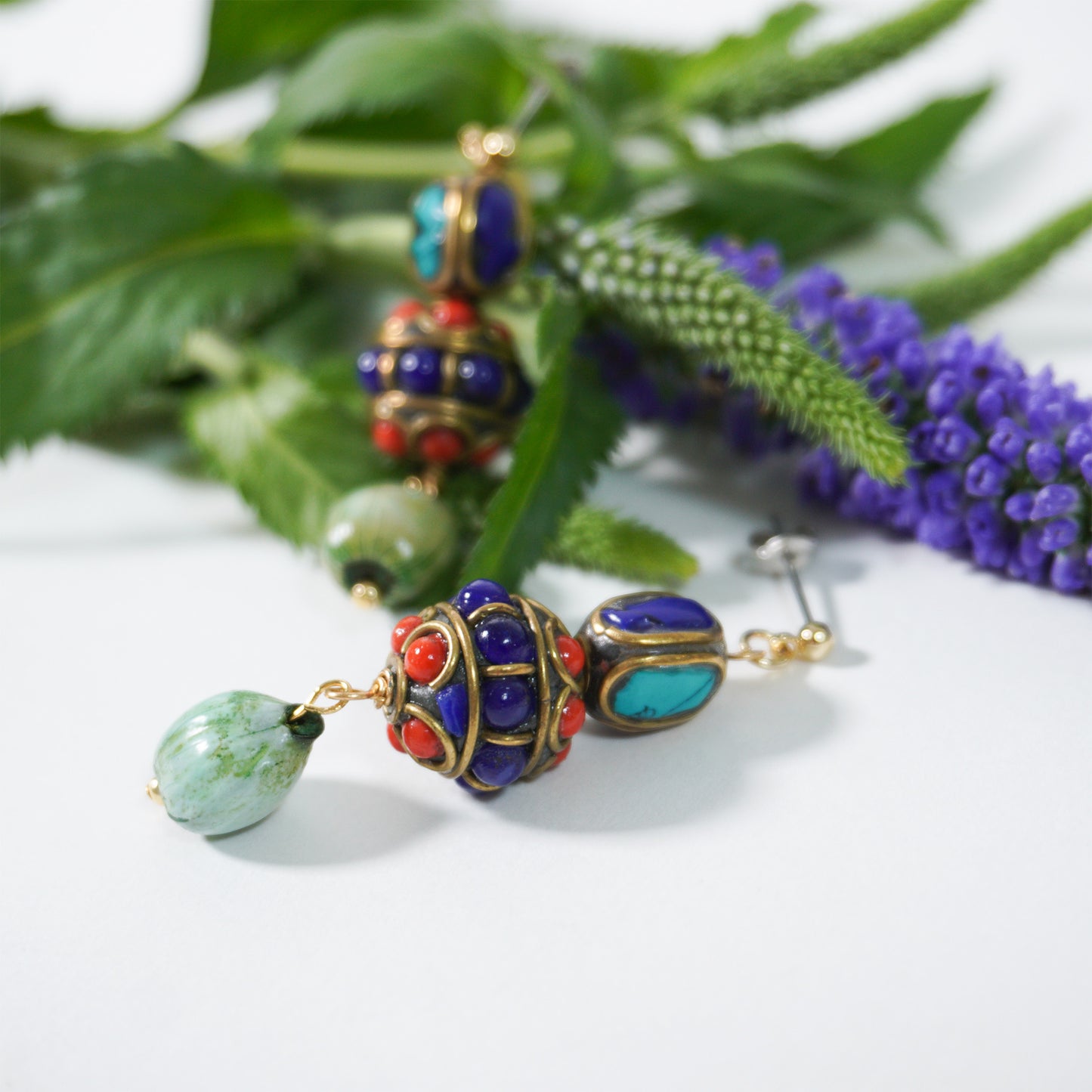 BANGKOK WORLD BEADS SHORT PIERCE/EARRING