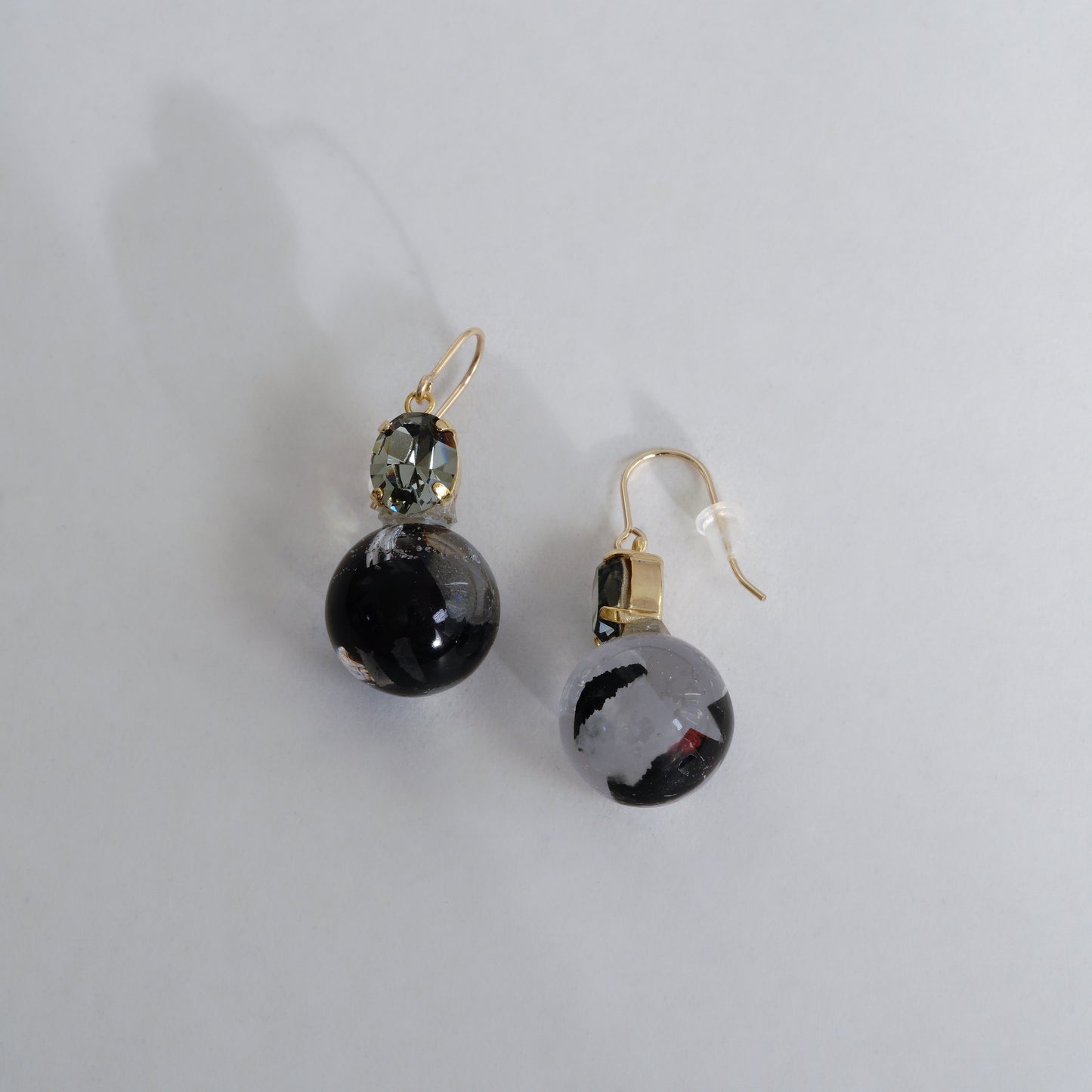en【WASHI】 ROUND CRYSTAL M PIERCE / EARRING