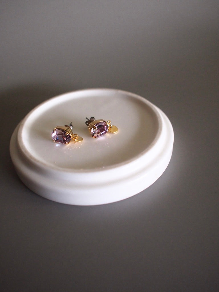 Daily Luxe_crystal_Gold/ Silver L.lavenderピアス・イヤリング