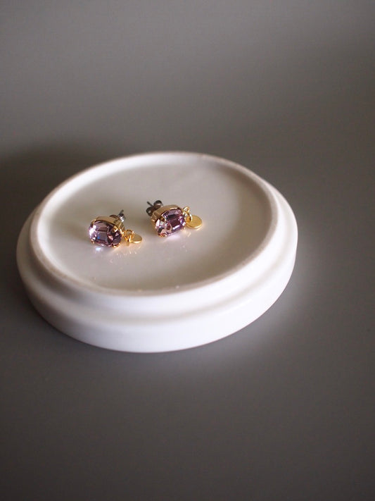 Daily Luxe_crystal_Gold/ Silver L.lavenderピアス・イヤリング