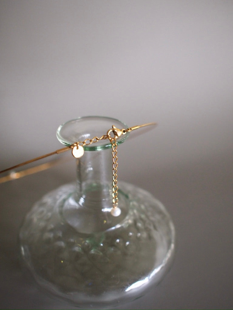 Daily Luxe_ baby pearl wire necklace_Gold