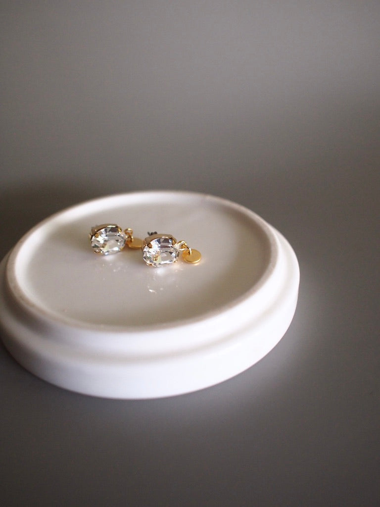 Daily Luxe_crystal_Gold/ Silver Crystalピアス・イヤリング