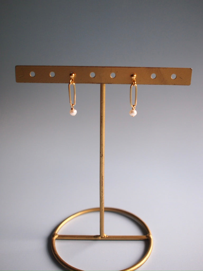 Daily Luxe_CHUNKY simple baby pearl _Goldピアス・イヤリング