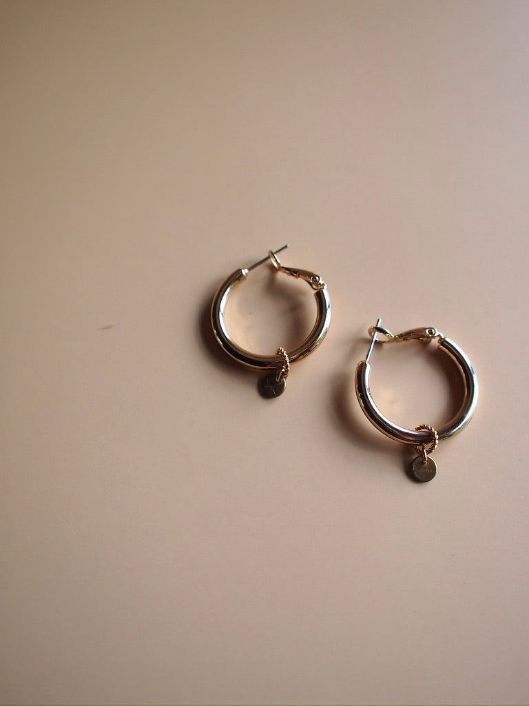 Daily Luxe_CHUNKY HOOP metal plateピアス・イヤリング