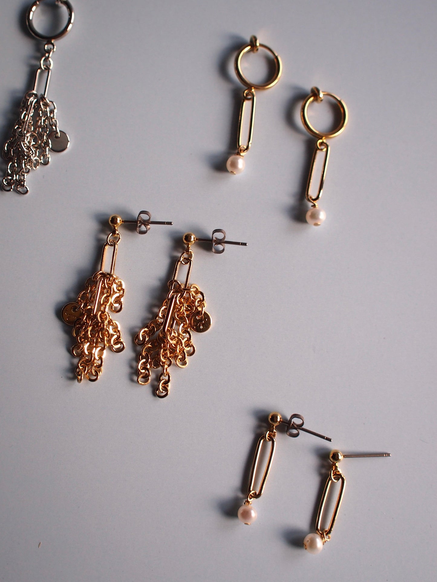 Daily Luxe_CHUNKY simple baby pearl _Goldピアス・イヤリング