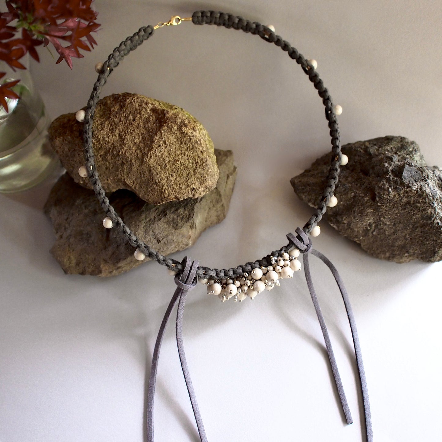 CHELSEA WIRE NECKLACE_GRAY
